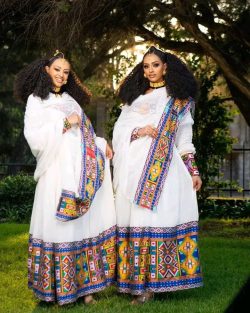 Best Habesha Kemis in Elegant Blue, Black, or Dark Gray