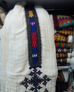 Habesha Kemis in Elegant Blue, Black,White or Dark Gray